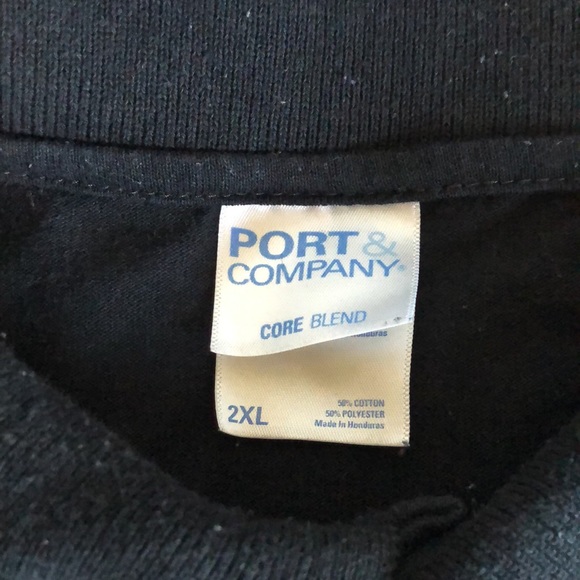 Work polo style T-shirt with collar and three front buttons. - Picture 3 of 4